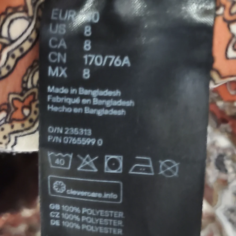 H&M orange multicolored